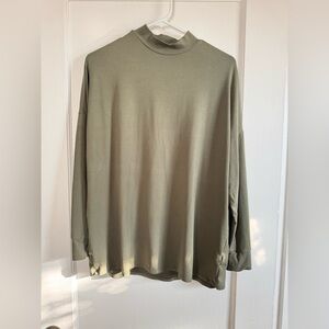 Olive Green Long Sleeve Tunic Top